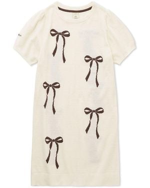 gelato pique Ribbon Jacquard Lounge Dress - Natural