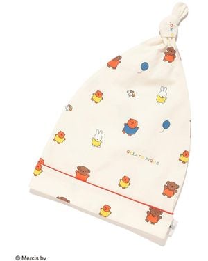 gelato pique [Dick Bruna] Patterned Flannel Night Cap - White