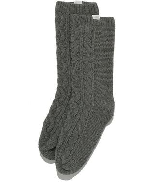 gelato pique Souffle Aran Socks - Gray