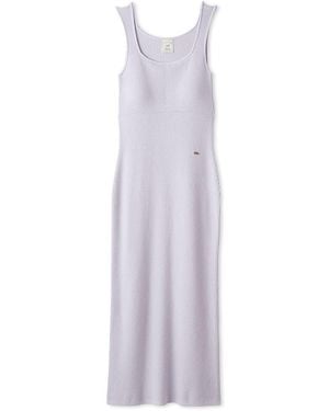 gelato pique Smoothie Fine-Ribbed Dress With Built-In Bra - Purple