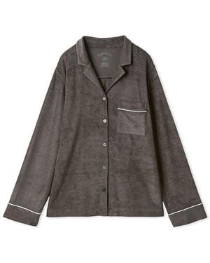 gelato pique Simple Design Pile Fabric Shirt - Brown