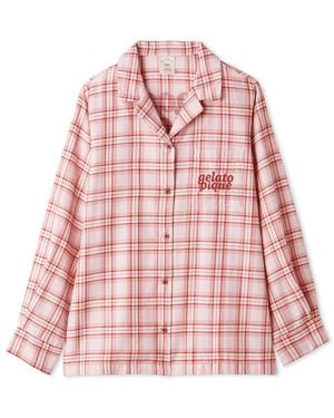 gelato pique Plaid Shirt - Pink