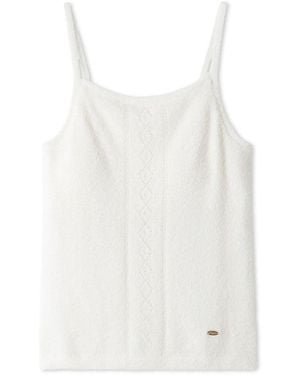 gelato pique Smoothie Eyelet Camisole With Built-In Bra - White