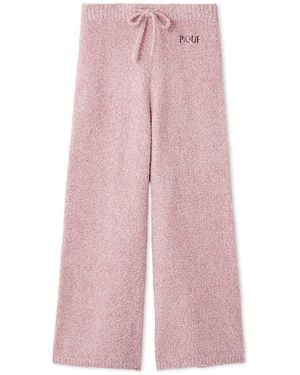 gelato pique Melange Logo Embroidered Long Pants - Pink
