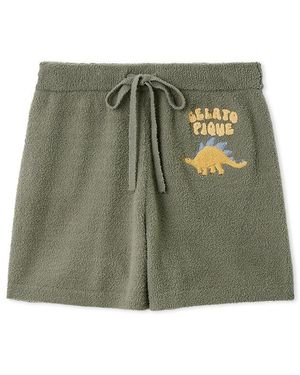 gelato pique Airy Moco Dinosaur Sagara Embroidery Shorts - Green