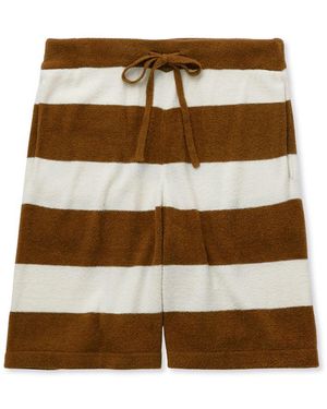 gelato pique Smoothie Light 2-Striped Loungewear Shorts - Brown