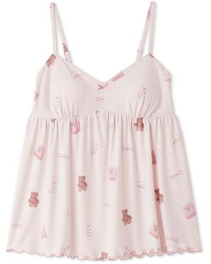 gelato pique Pique Motifs Camisole With Built-In Bra - Pink