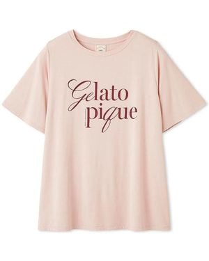 gelato pique Cool-Touch Rayon Logo T-Shirt - Pink