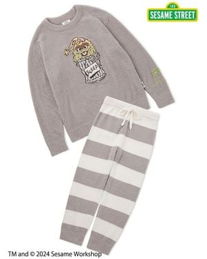 gelato pique 【Sesame Street】 Motif Pullover & Lounge Pants Loungewear Set - White