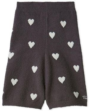 gelato pique [Sleep] Heart Jacquard Waist Warmer Shorts - Gray