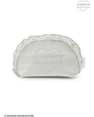 gelato pique Le Sserafim* Satin Frill Pouch - Gray