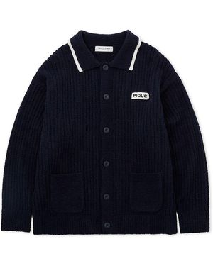 gelato pique Baby Moco Button Up Cardigan - Blue
