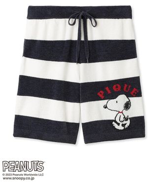 gelato pique Peanuts Jacquard Loungewear Shorts For - Black