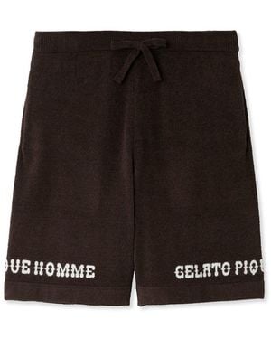 gelato pique Logo Jacquard Lounge Shorts - Black