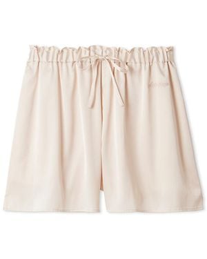 gelato pique Spring Colorful Satin Shorts - Natural