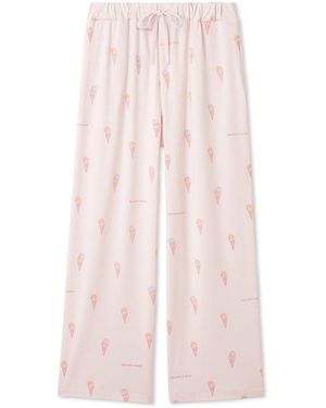 gelato pique Ice-Cream Bear All Over Printed Pants - Pink