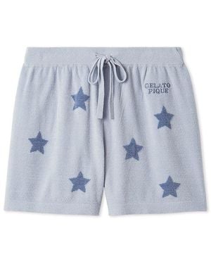 gelato pique Roll Over Dog Jacquard Shorts - Blue