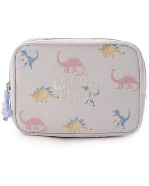 gelato pique Dinosaur All-Over Pouch - Gray