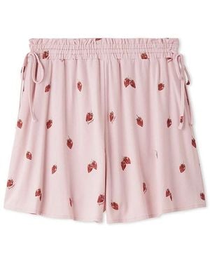 gelato pique Strawberry Rayon Cut-And-Sew Shorts - Pink