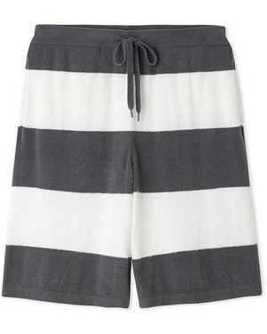 gelato pique Smoothie Lite Striped Lounge Shorts - Gray