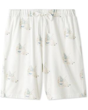 gelato pique Cool Polar Bear Motif Lounge Shorts - White