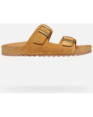 Geox Schuhe Climasandal Cork Herr - Mettallic