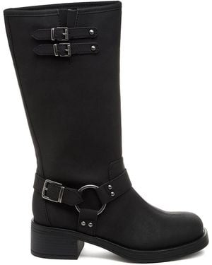 Rocket Dog Nash Tall Motorcycling Boots 4 (37) - Black