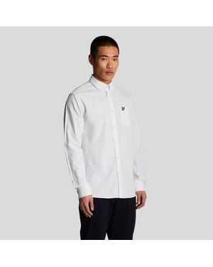 Lyle & Scott Linen Button Down Shirt - White