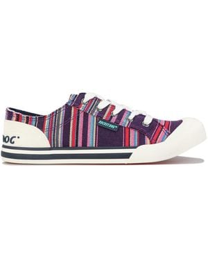 Rocket Dog Jazzin Aloe Stripe Court Shoes - Purple