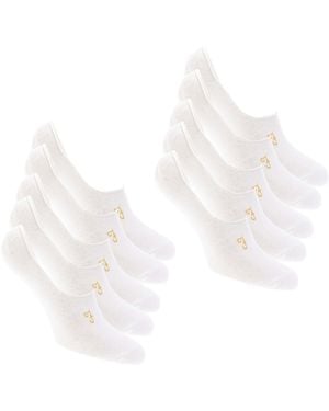 Farah Stamko 5 Pack Invisiable Socks - White