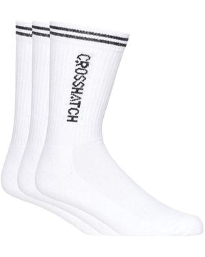 Crosshatch Pack Of Peppy Sport Socks - White