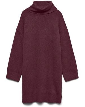 Vero Moda Roll Neck Jumper Dress - Purple