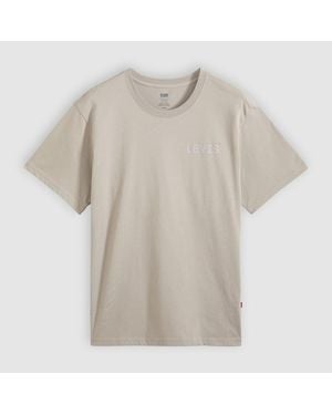 Levi's Headline Logo Cotton Relaxed Fit T-Shirt - White