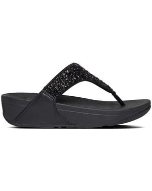 Fitflop Lulu Summerfoil Toe Thong Sandals - Blue