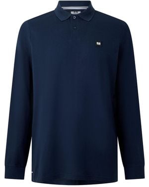 Weekend Offender Barnum Long Sleeve Polo Shirt - Blue