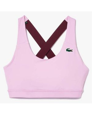 Lacoste Breathable Stretch Bralette - Purple