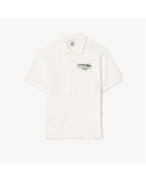 Lacoste Fit Roland Garros Edition Terry Polo Shirt - White