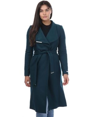 Ted Baker Rose Wool Wrap Coat - Blue