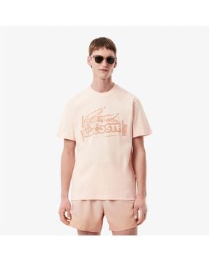 Lacoste Cotton Jersey T Shirt - Pink