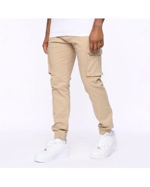 Crosshatch Cargo Trousers - Natural