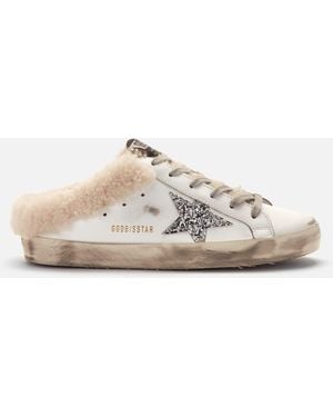 Golden Goose Superstar Sabot Shearling Slip-On Trainers Size 5 - White