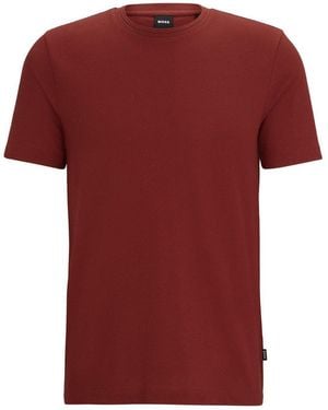 BOSS Bubble Jacquard Structure T Shirt - Red