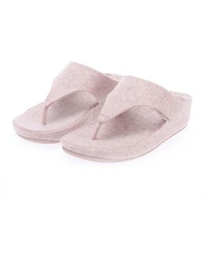 Fitflop Shuv E01 Adjustable Felt Toe-post Sandals - Pink