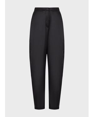Emporio Armani Silk Trousers - Black