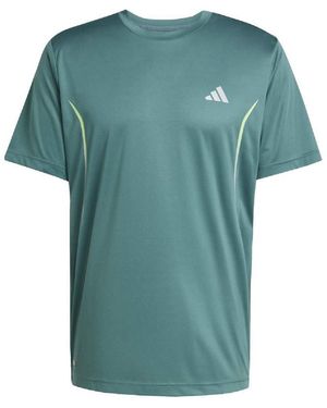 adidas Tech Crew Neck Short Sleeve Jersey T-Shirt - Blue