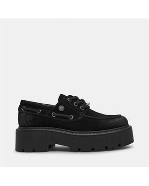 Steve Madden Oaklen High Heel Lug Sole Loafers 3 (36) - Black