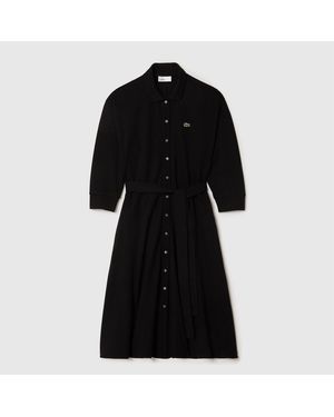Lacoste 3/4 Sleeve Pique Polo Dress - Black