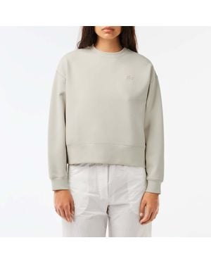 Lacoste Oversized Cotton Sweatshirt - Grey