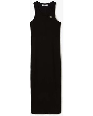 Lacoste Sleeveless Cotton Dress - Black