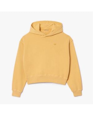 Lacoste Natural Dye Hooded Sweatshirt - Yellow
